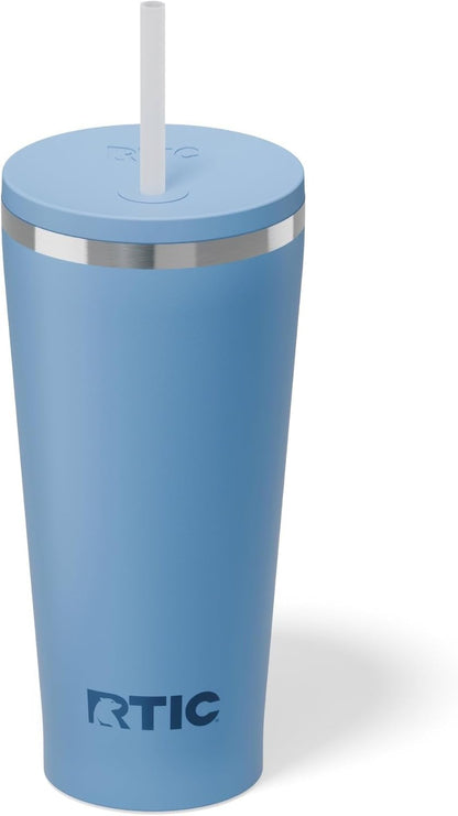 28oz Everyday Tumbler, Insulated, Ceramic Lined, Black | with Lid and Straw, Portable Metal Cup for Hot and Cold Drinks, Coffee, Car, Camping and Travel, Stainless Steel