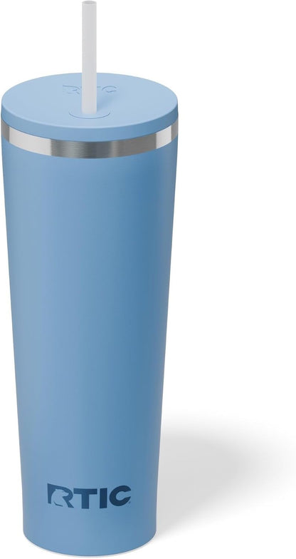 28oz Everyday Tumbler, Insulated, Ceramic Lined, Black | with Lid and Straw, Portable Metal Cup for Hot and Cold Drinks, Coffee, Car, Camping and Travel, Stainless Steel