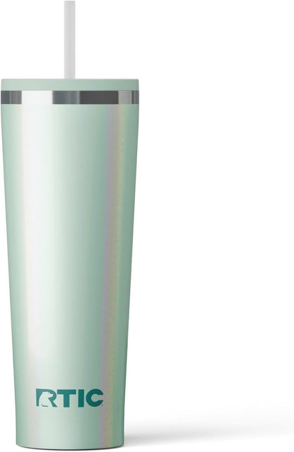 28oz Everyday Tumbler, Insulated, Ceramic Lined, Black | with Lid and Straw, Portable Metal Cup for Hot and Cold Drinks, Coffee, Car, Camping and Travel, Stainless Steel