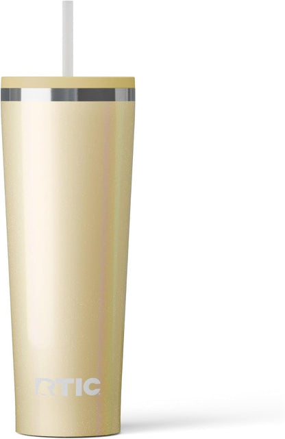 28oz Everyday Tumbler, Insulated, Ceramic Lined, Black | with Lid and Straw, Portable Metal Cup for Hot and Cold Drinks, Coffee, Car, Camping and Travel, Stainless Steel