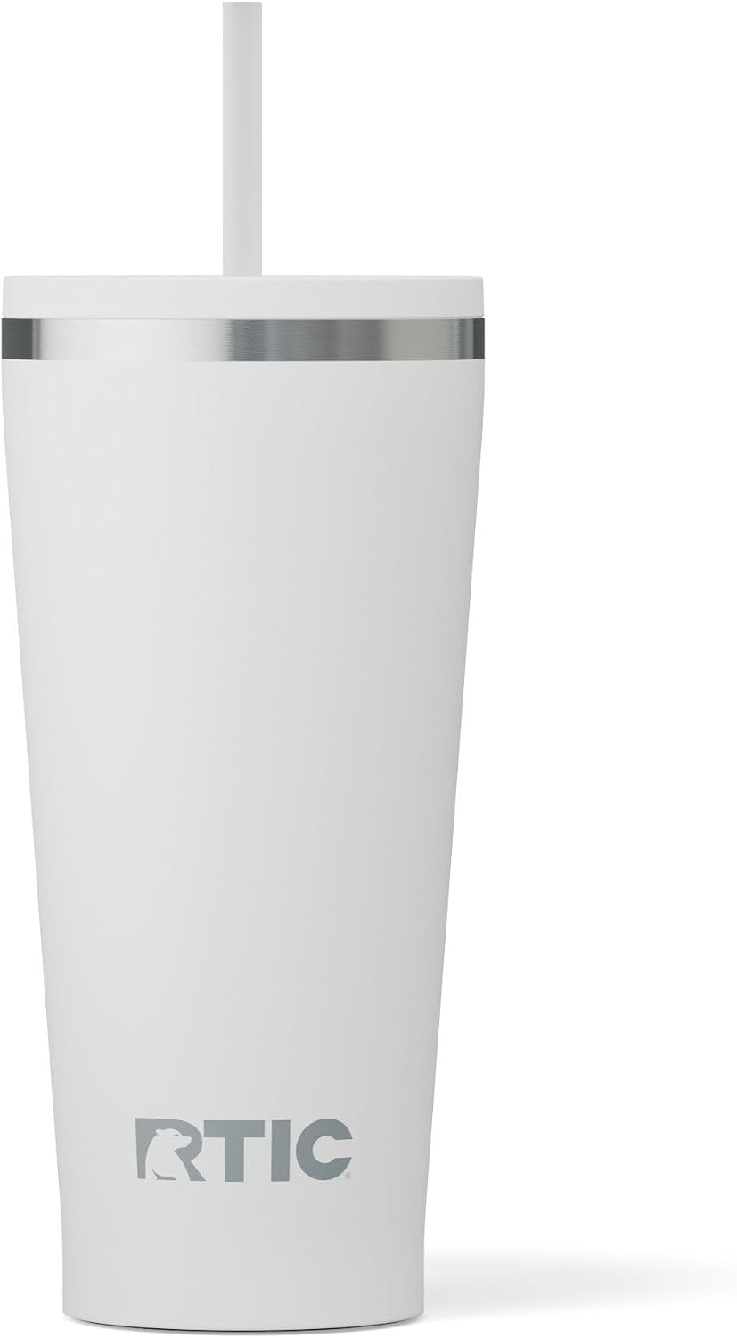 28oz Everyday Tumbler, Insulated, Ceramic Lined, Black | with Lid and Straw, Portable Metal Cup for Hot and Cold Drinks, Coffee, Car, Camping and Travel, Stainless Steel