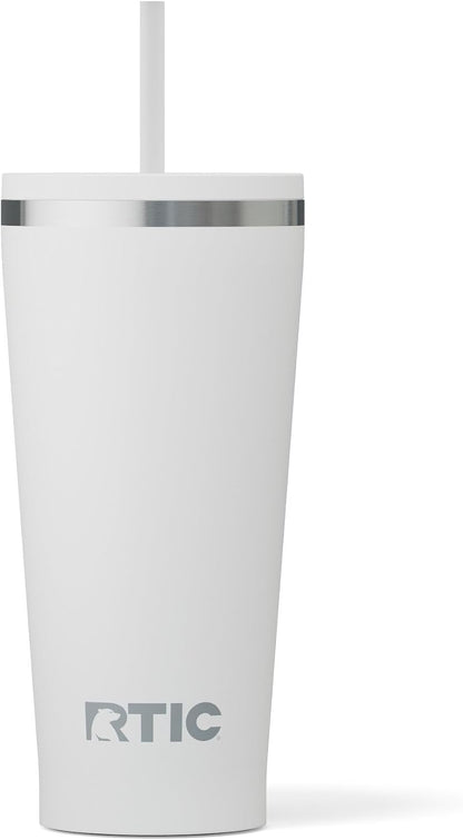 28oz Everyday Tumbler, Insulated, Ceramic Lined, Black | with Lid and Straw, Portable Metal Cup for Hot and Cold Drinks, Coffee, Car, Camping and Travel, Stainless Steel