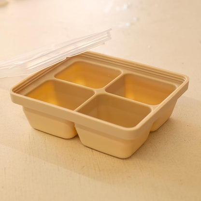 MOMOBIN Silicone Freezer Tray, Made in Korea, Meal Prep, Freeze Food Storage Cubes Trays with Lids for Purees, Soups, Solid Food Fruit Vegitable Brastmilk, Easy and Safe Design
