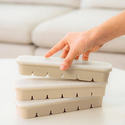 MOMOBIN Silicone Freezer Tray, Made in Korea, Meal Prep, Freeze Food Storage Cubes Trays with Lids for Purees, Soups, Solid Food Fruit Vegitable Brastmilk, Easy and Safe Design
