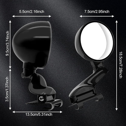 Blind Spot Mirror Adjustable 360 Degree Car Side Mirror, HD Glass Rear View Exterior Accessories Frame Thickness Less than 5MM for Car SUV (long-armed Right)
