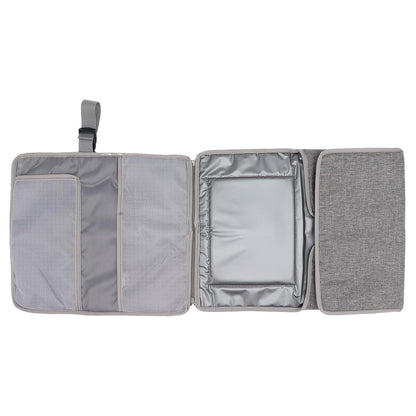 Portable Baby Diaper Changing Mat, Foldable Diaper Changing Pad with Multi Storage Pockets, Soft Skin Friendly Oxford Cloth Travel Diaper Changing Station for On the Go (Blue)