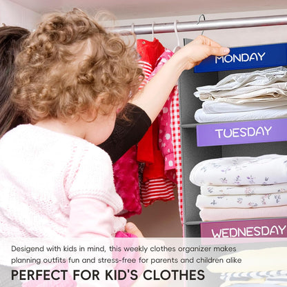 Over the Door Hanging Organizer with 5 Large Pockets - Wall Mount Pantry Storage with Clear PVC Window & 2 Big Metal Hooks for Closet,Bathroom,Nursery,Bedroom,Dorm,Baby Diapers,Kids Toys (Gray)