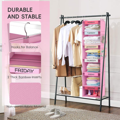 Over the Door Hanging Organizer with 5 Large Pockets - Wall Mount Pantry Storage with Clear PVC Window & 2 Big Metal Hooks for Closet,Bathroom,Nursery,Bedroom,Dorm,Baby Diapers,Kids Toys (Gray)