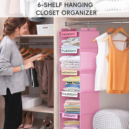 Over the Door Hanging Organizer with 5 Large Pockets - Wall Mount Pantry Storage with Clear PVC Window & 2 Big Metal Hooks for Closet,Bathroom,Nursery,Bedroom,Dorm,Baby Diapers,Kids Toys (Gray)