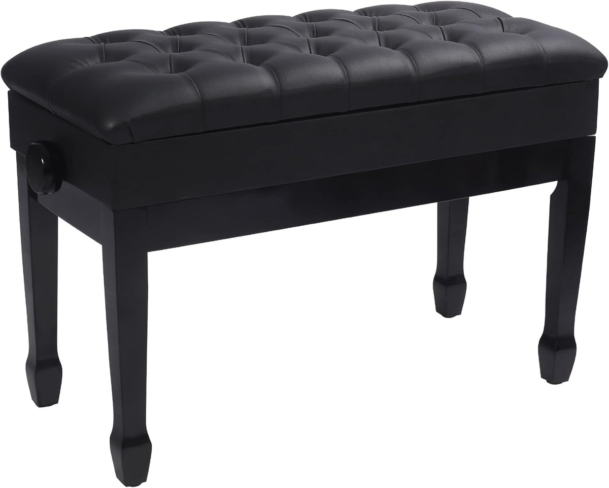 Adjustable Duet Piano Bench with Storage, 28.7" Duet Keyboard Seat