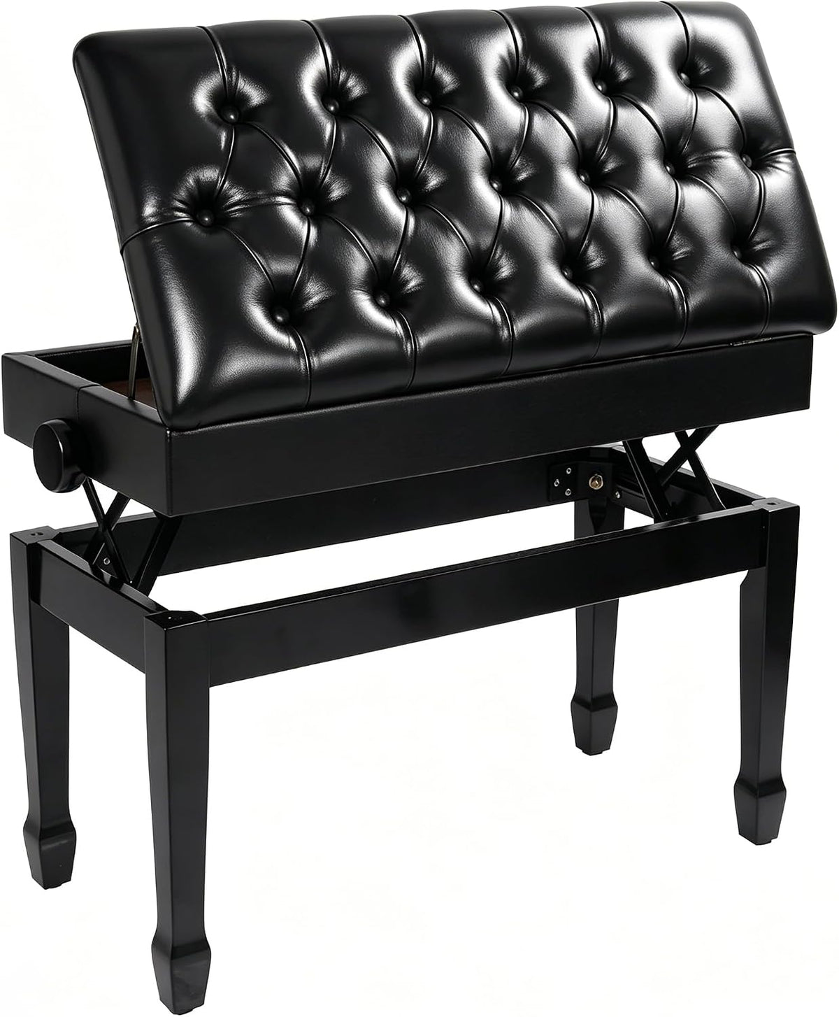 Adjustable Duet Piano Bench with Storage, 28.7" Duet Keyboard Seat