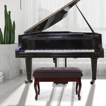 Adjustable Duet Piano Bench with Storage, 28.7" Duet Keyboard Seat
