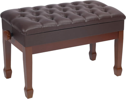 Adjustable Duet Piano Bench with Storage, 28.7" Duet Keyboard Seat