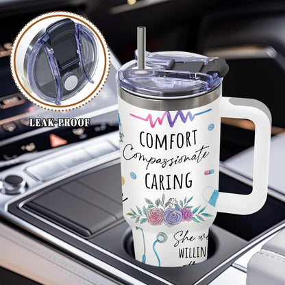 Nurse Tumbler 40oz, Insulated Funny Nurses Week Gift for Women | Nursing Graduation Cup Gifts for Girl Leakproof, Nursing Graduation Tumbler for Graduation Nurses Practitioner Office, 1 Pack