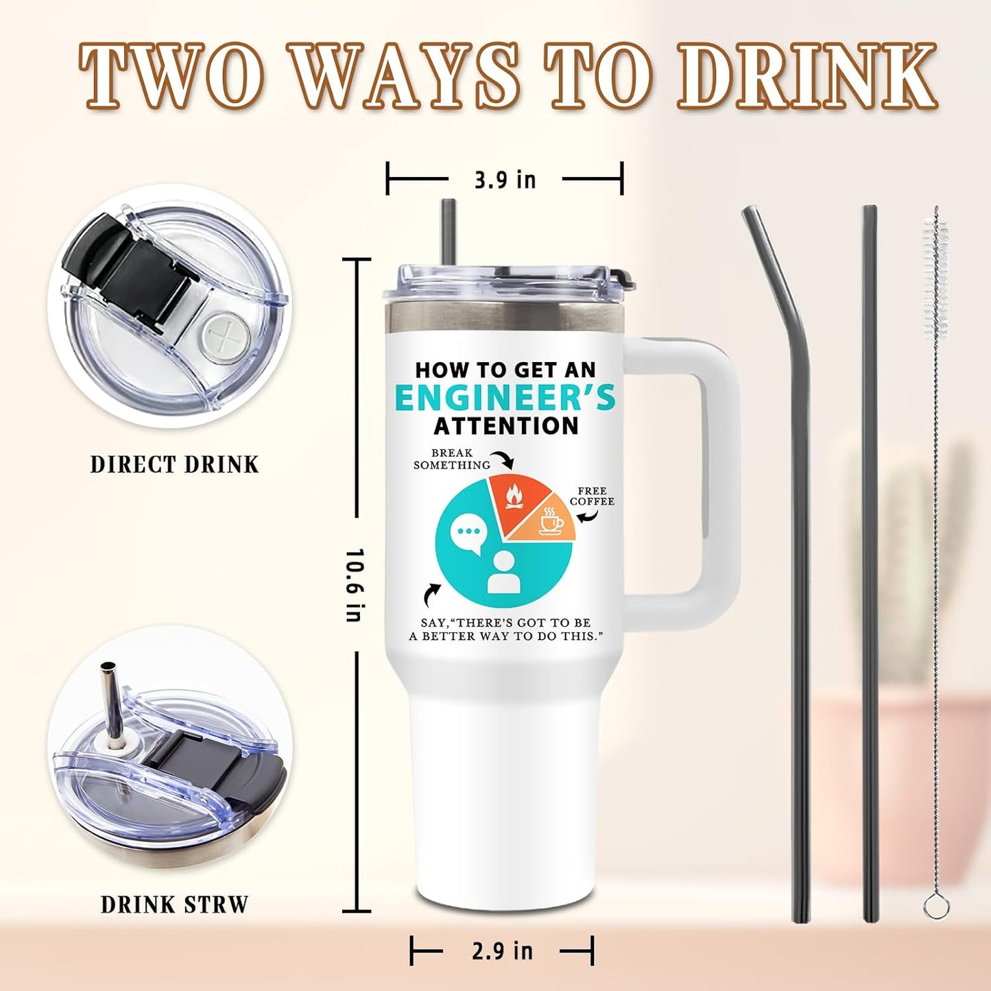 Nurse Tumbler 40oz, Insulated Funny Nurses Week Gift for Women | Nursing Graduation Cup Gifts for Girl Leakproof, Nursing Graduation Tumbler for Graduation Nurses Practitioner Office, 1 Pack