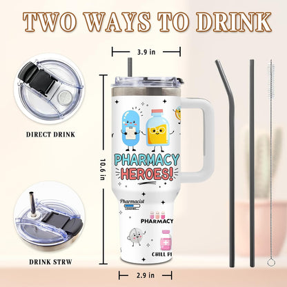 Nurse Tumbler 40oz, Insulated Funny Nurses Week Gift for Women | Nursing Graduation Cup Gifts for Girl Leakproof, Nursing Graduation Tumbler for Graduation Nurses Practitioner Office, 1 Pack