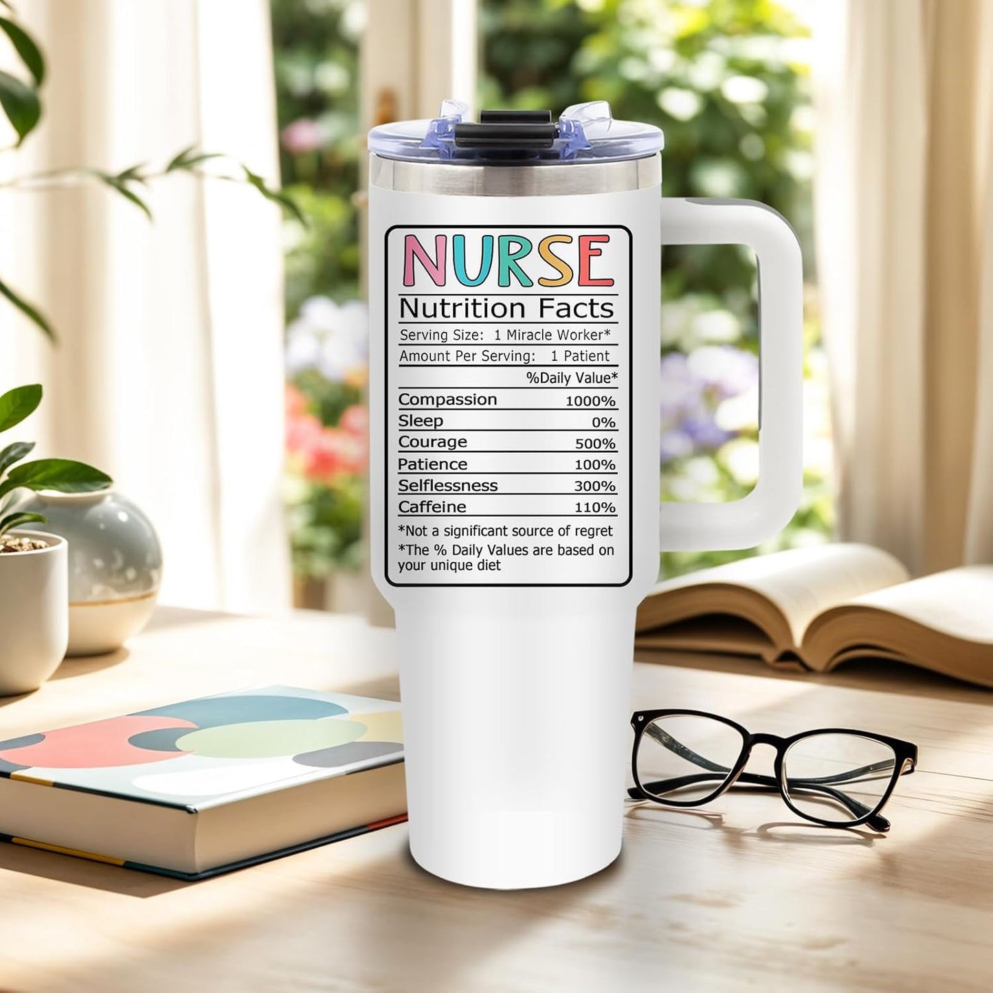 Nurse Tumbler 40oz, Insulated Funny Nurses Week Gift for Women | Nursing Graduation Cup Gifts for Girl Leakproof, Nursing Graduation Tumbler for Graduation Nurses Practitioner Office, 1 Pack