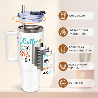 Nurse Tumbler 40oz, Insulated Funny Nurses Week Gift for Women | Nursing Graduation Cup Gifts for Girl Leakproof, Nursing Graduation Tumbler for Graduation Nurses Practitioner Office, 1 Pack