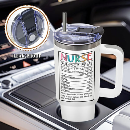 Nurse Tumbler 40oz, Insulated Funny Nurses Week Gift for Women | Nursing Graduation Cup Gifts for Girl Leakproof, Nursing Graduation Tumbler for Graduation Nurses Practitioner Office, 1 Pack