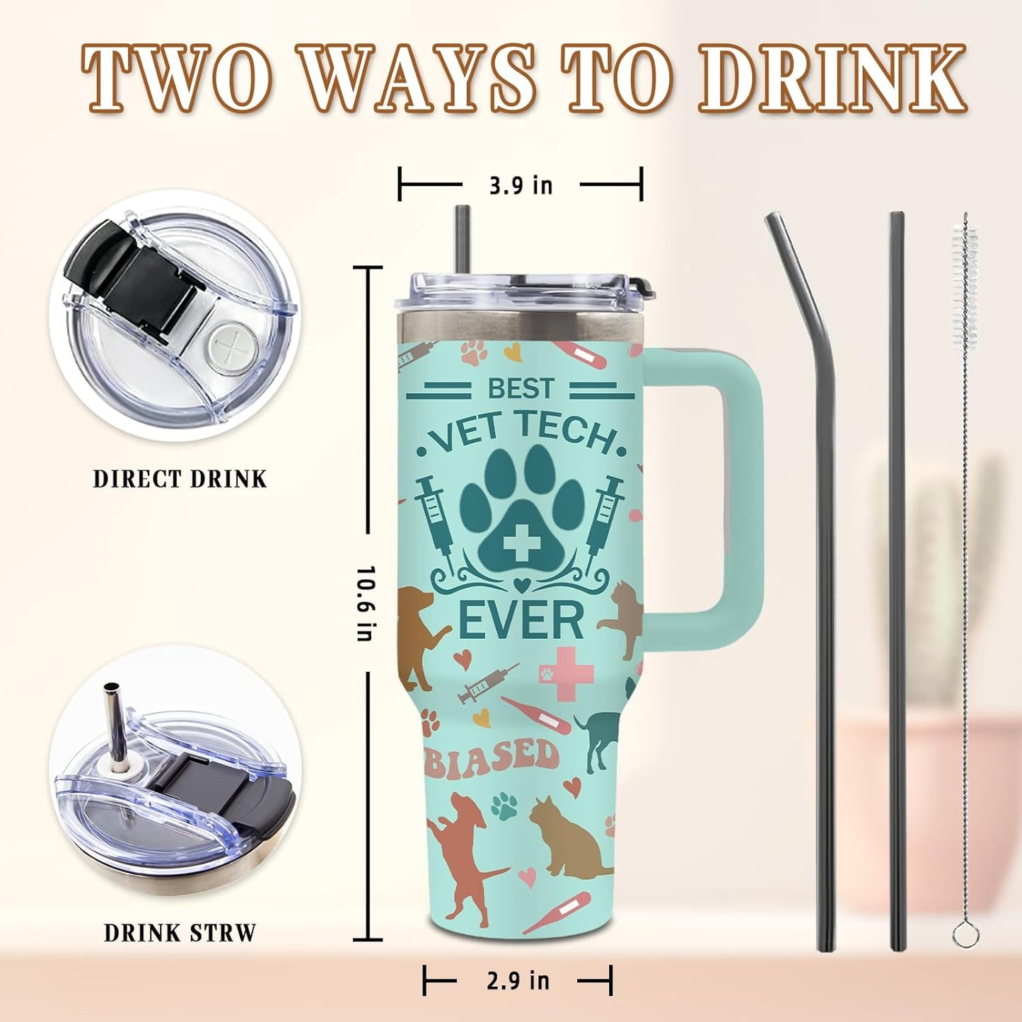 Nurse Tumbler 40oz, Insulated Funny Nurses Week Gift for Women | Nursing Graduation Cup Gifts for Girl Leakproof, Nursing Graduation Tumbler for Graduation Nurses Practitioner Office, 1 Pack