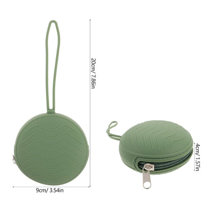2pcs Portable Silicone Pacifier Storage Box Featuring Reliable Zipper Design, Cute and Adorable Pacifier Case for Travel and Daily Use