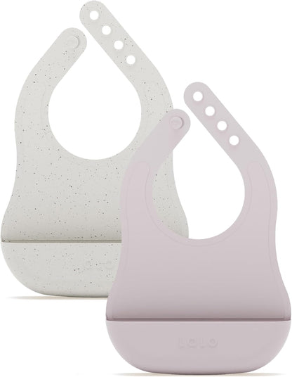 The Bib, Adjustable Non-Toxic Silicone Baby Bib with Food Catcher