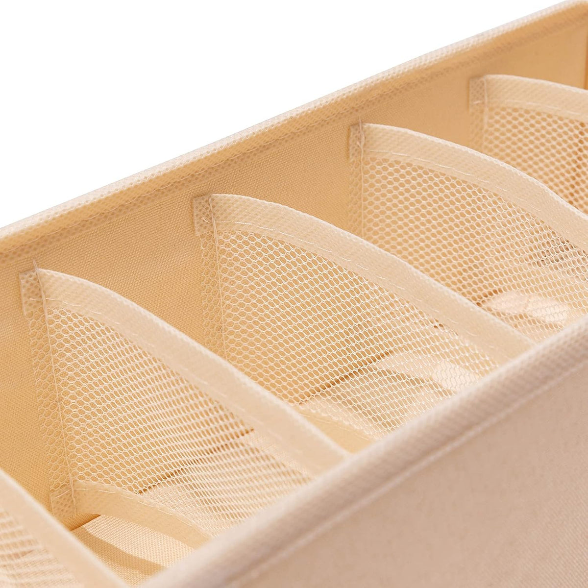 3 Pack Sock Underwear Drawer Organizer Dividers, Collapsible Cabinet Closet Storage Boxes for Clothes, Socks, Lingerie, Underwear, Tie, Belt, Baby, Bedroom