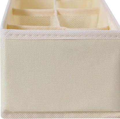 3 Pack Sock Underwear Drawer Organizer Dividers, Collapsible Cabinet Closet Storage Boxes for Clothes, Socks, Lingerie, Underwear, Tie, Belt, Baby, Bedroom