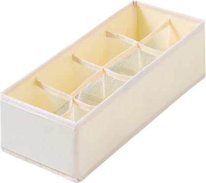 3 Pack Sock Underwear Drawer Organizer Dividers, Collapsible Cabinet Closet Storage Boxes for Clothes, Socks, Lingerie, Underwear, Tie, Belt, Baby, Bedroom