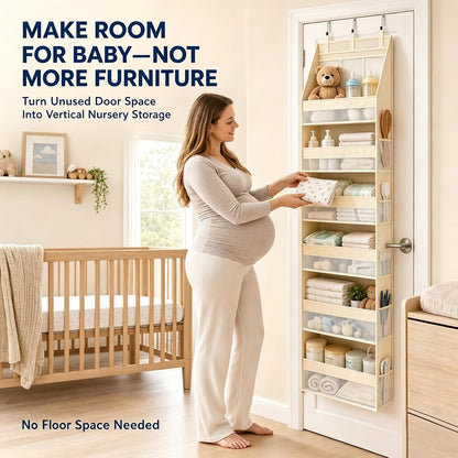Heavy Duty Over the Door Organizer for Nursery: 55 lb Capacity
