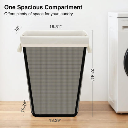75L Laundry Hamper, Space Saving Freestanding Clothes Basket with Iron Frame, Dirty Clothes Storage Bin with Removable Washable Liner for Bedroom, Bathroom, Dorm, Closet, Apartment, Beige