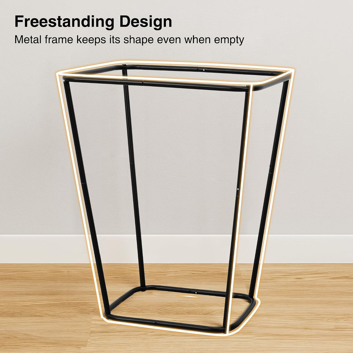 75L Laundry Hamper, Space Saving Freestanding Clothes Basket with Iron Frame, Dirty Clothes Storage Bin with Removable Washable Liner for Bedroom, Bathroom, Dorm, Closet, Apartment, Beige