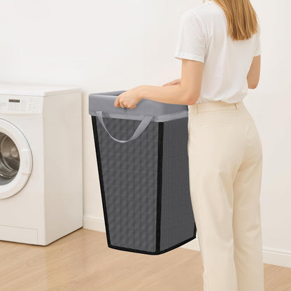 75L Laundry Hamper, Space Saving Freestanding Clothes Basket with Iron Frame, Dirty Clothes Storage Bin with Removable Washable Liner for Bedroom, Bathroom, Dorm, Closet, Apartment, Beige