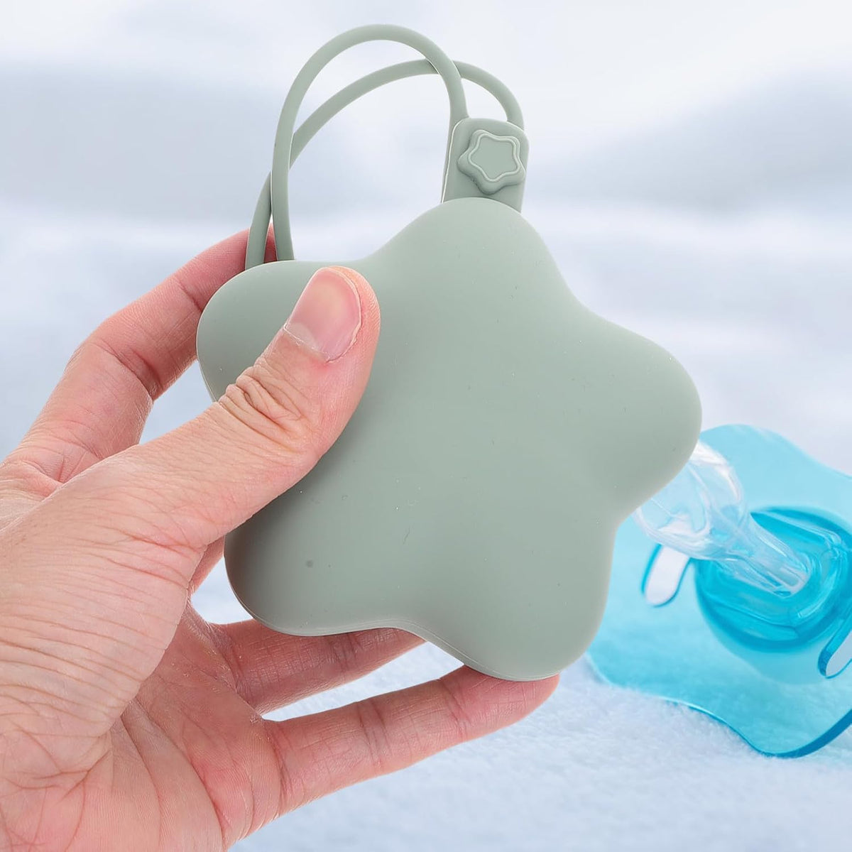 Silicone Pacifier Holder Case Versatile Storage 2pcs Portable Dustproof Storage Container Box, for Boys Pacifiers and Small Items Multi Scene Use