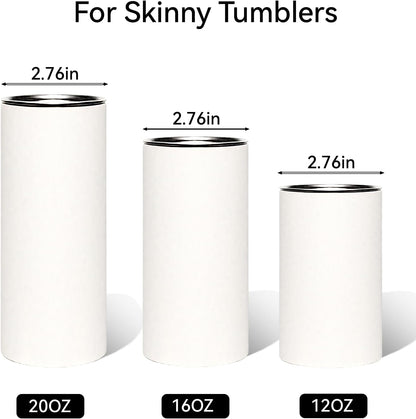 10 Pcs Skinny Tumbler Lid Replacement, 20 Oz Tumbler Lid Fit Skinny Cup, Spill-Proof Replacement Lids for 20 Oz, Silicone Sliding Cover Mug Topper Straw Friendly for Work Travel Daily Use, White