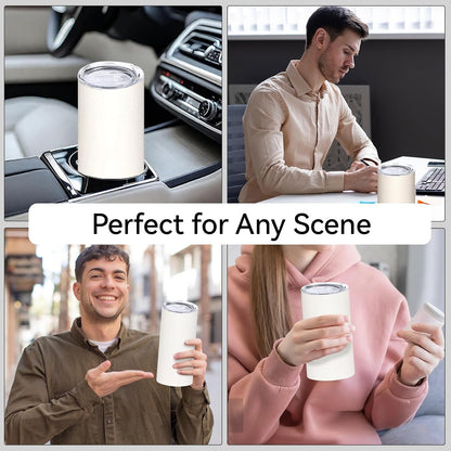 10 Pcs Skinny Tumbler Lid Replacement, 20 Oz Tumbler Lid Fit Skinny Cup, Spill-Proof Replacement Lids for 20 Oz, Silicone Sliding Cover Mug Topper Straw Friendly for Work Travel Daily Use, White