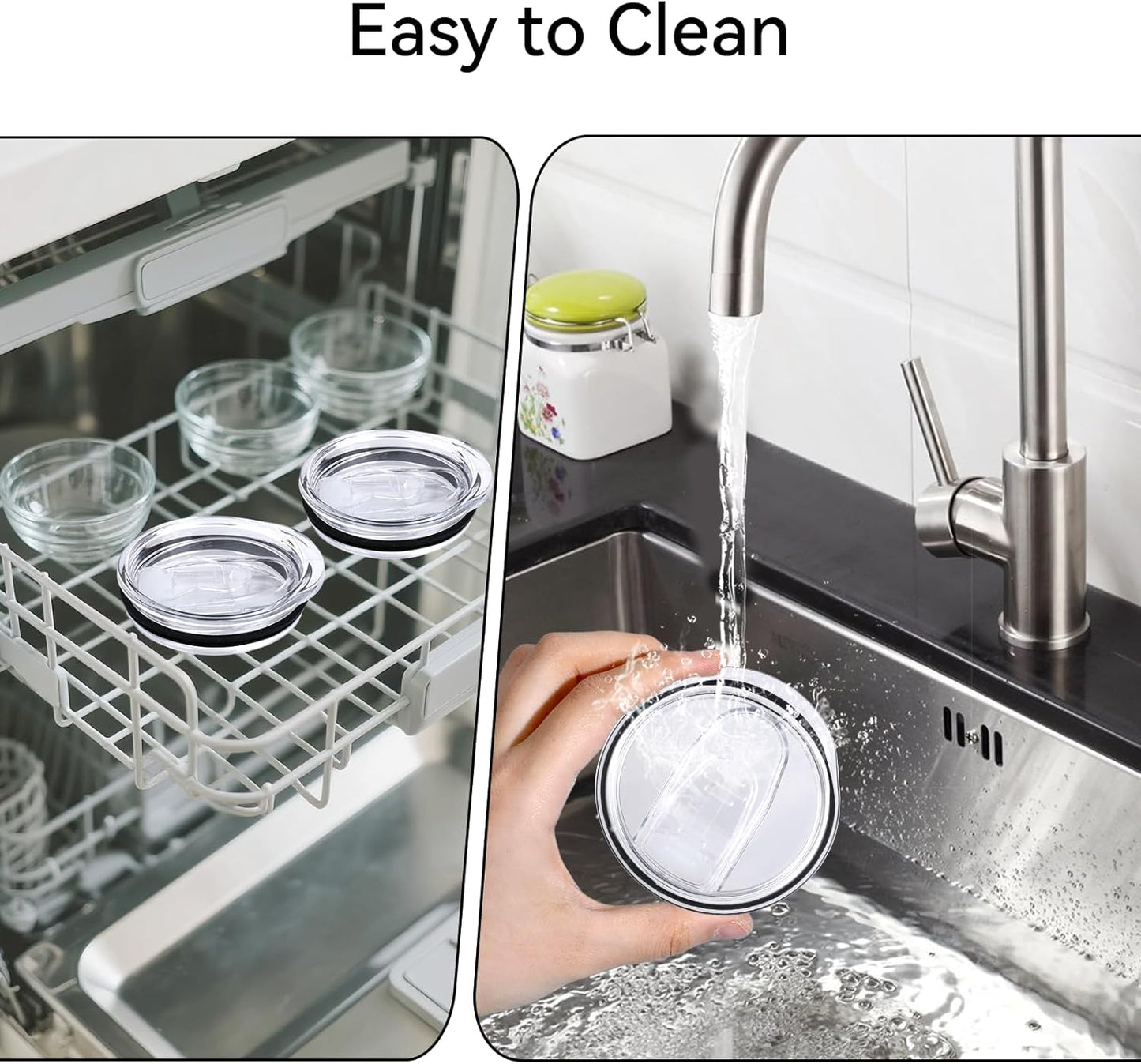 10 Pcs Skinny Tumbler Lid Replacement, 20 Oz Tumbler Lid Fit Skinny Cup, Spill-Proof Replacement Lids for 20 Oz, Silicone Sliding Cover Mug Topper Straw Friendly for Work Travel Daily Use, White