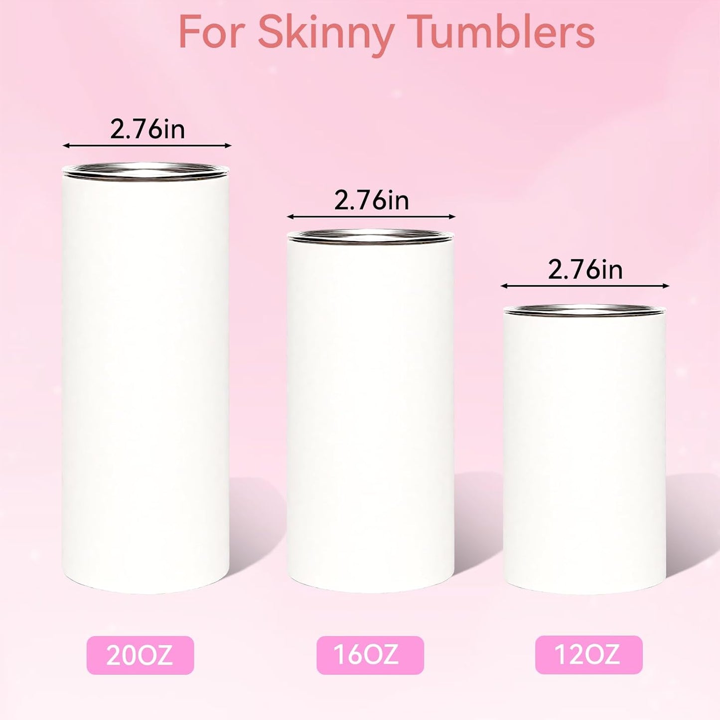 10 Pcs Skinny Tumbler Lid Replacement, 20 Oz Tumbler Lid Fit Skinny Cup, Spill-Proof Replacement Lids for 20 Oz, Silicone Sliding Cover Mug Topper Straw Friendly for Work Travel Daily Use, White