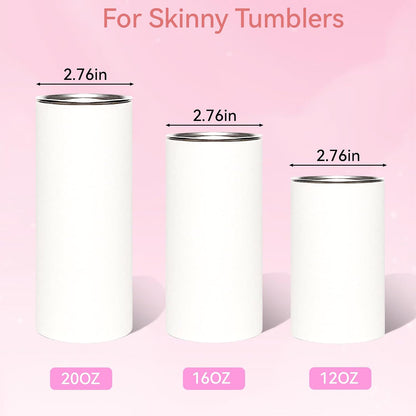 10 Pcs Skinny Tumbler Lid Replacement, 20 Oz Tumbler Lid Fit Skinny Cup, Spill-Proof Replacement Lids for 20 Oz, Silicone Sliding Cover Mug Topper Straw Friendly for Work Travel Daily Use, White