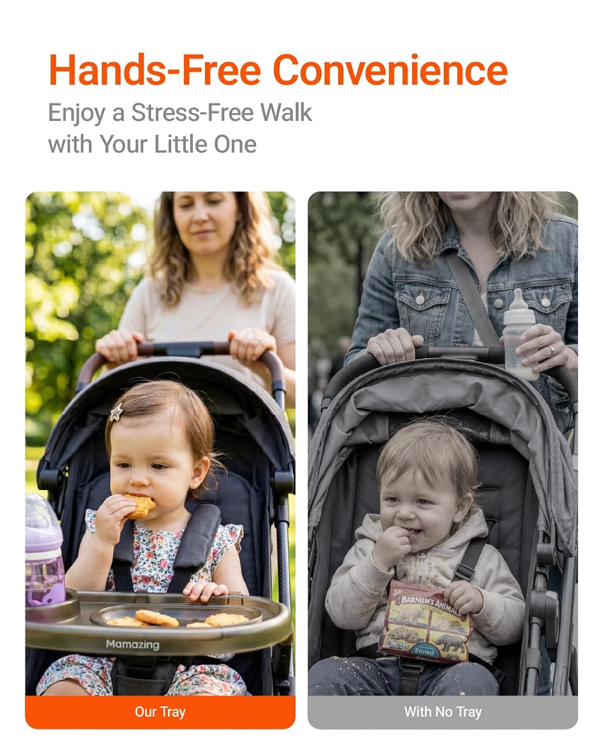 Air Lux Carbon Fiber Baby Stroller with 3-in-1 Universal Snack Tray - Bundle