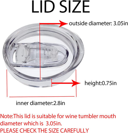 2 Pack 20oz Skinny Tumbler Replacement Lids,Spill Proof Covers | Splash Resistant Sliding Covers with Seal Ring,for 20oz Strainght Skinny Tumbler,Straw Friendly, BPA Free,Leak-proof
