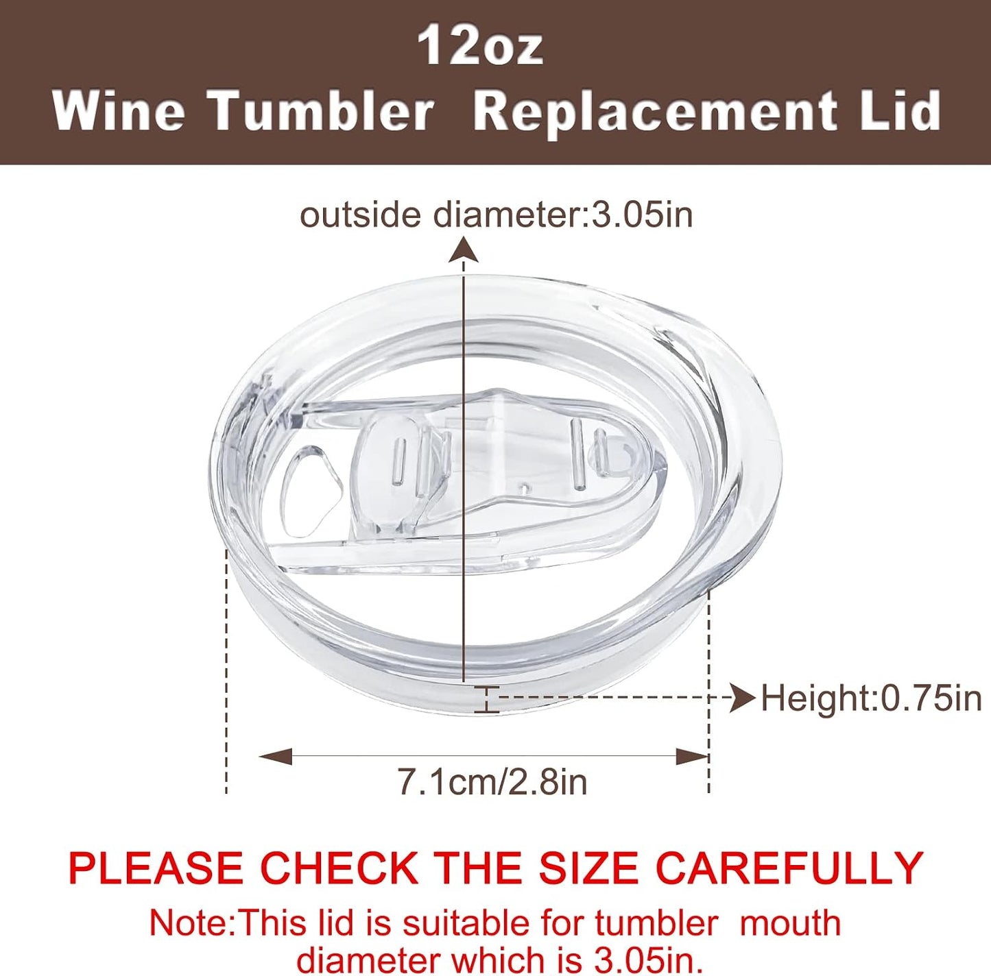 2 Pack 20oz Skinny Tumbler Replacement Lids,Spill Proof Covers | Splash Resistant Sliding Covers with Seal Ring,for 20oz Strainght Skinny Tumbler,Straw Friendly, BPA Free,Leak-proof