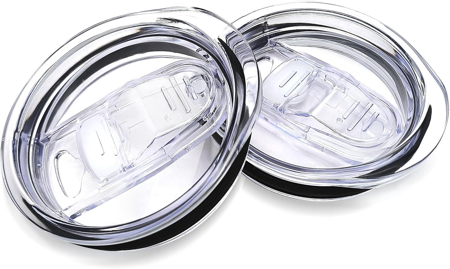 2 Pack 20oz Skinny Tumbler Replacement Lids,Spill Proof Covers | Splash Resistant Sliding Covers with Seal Ring,for 20oz Strainght Skinny Tumbler,Straw Friendly, BPA Free,Leak-proof