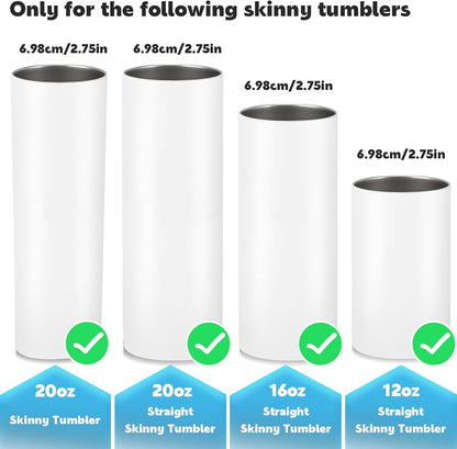 2 Pack 20oz Skinny Tumbler Replacement Lids,Spill Proof Covers | Splash Resistant Sliding Covers with Seal Ring,for 20oz Strainght Skinny Tumbler,Straw Friendly, BPA Free,Leak-proof