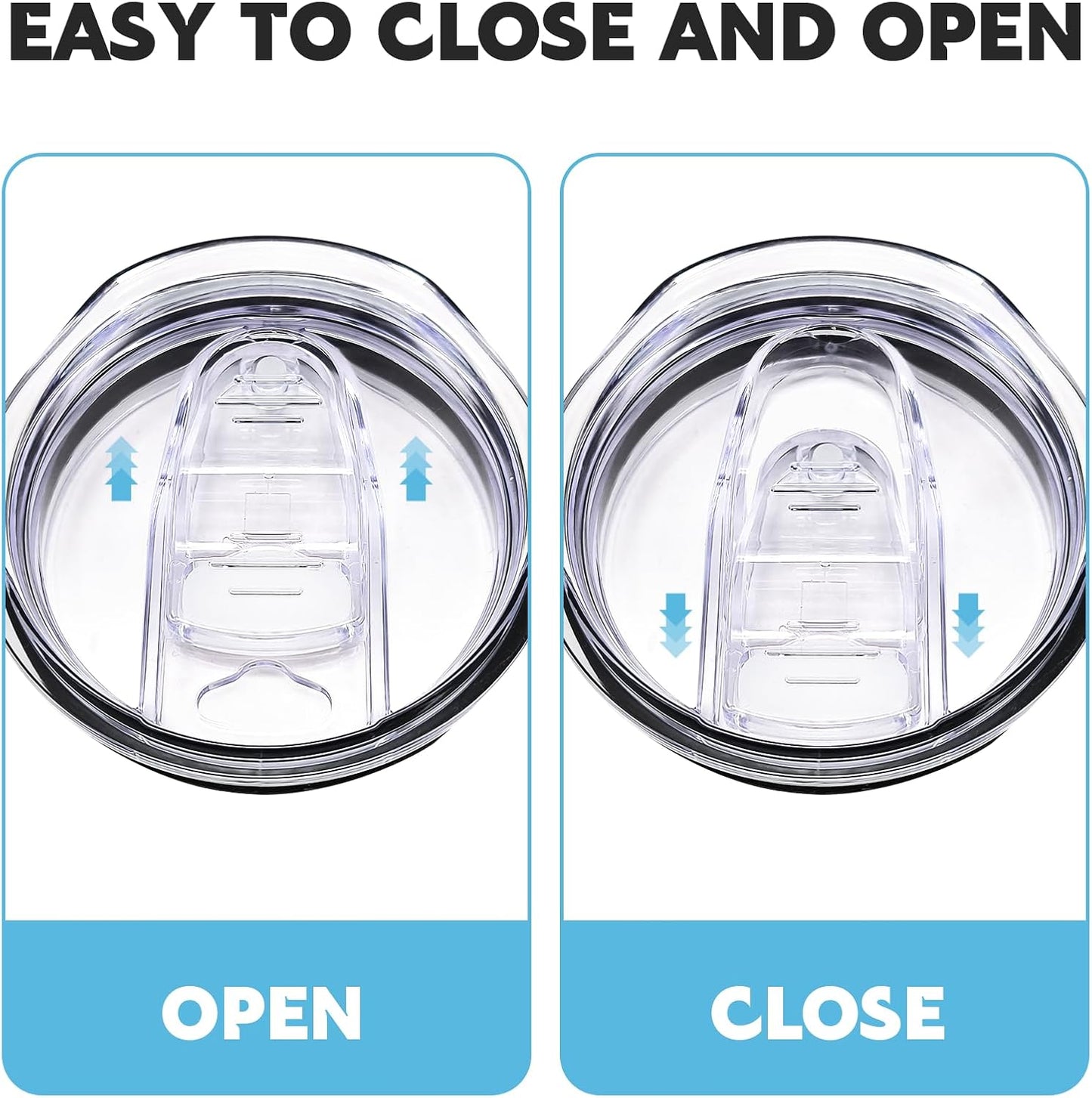 2 Pack 20oz Skinny Tumbler Replacement Lids,Spill Proof Covers | Splash Resistant Sliding Covers with Seal Ring,for 20oz Strainght Skinny Tumbler,Straw Friendly, BPA Free,Leak-proof