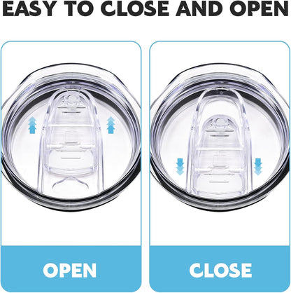 2 Pack 20oz Skinny Tumbler Replacement Lids,Spill Proof Covers | Splash Resistant Sliding Covers with Seal Ring,for 20oz Strainght Skinny Tumbler,Straw Friendly, BPA Free,Leak-proof
