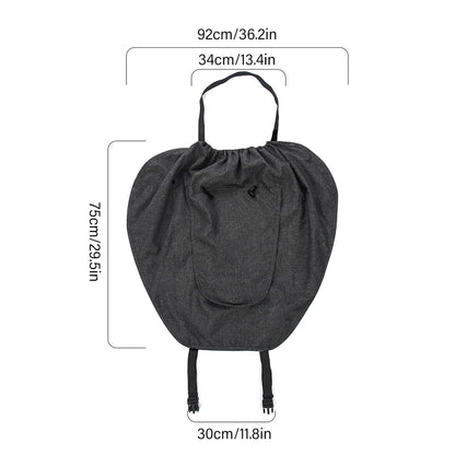 Stroller Sun Shade – UPF Protective Linen Shade Cover with Ventilation Window for Reversible High-View Strollers - Black