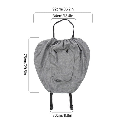 Stroller Sun Shade – UPF Protective Linen Shade Cover with Ventilation Window for Reversible High-View Strollers - Black