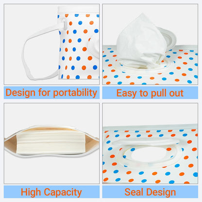 3 Pack On The Go Wipes Dispenser,Baby Wipes Dispenser, Refillable Baby Wipes Container for Travel, Baby Wipes Container Travel, Wet Wipe Dispenser, Baby Wipe Holder Wipe Container for Travel (P)