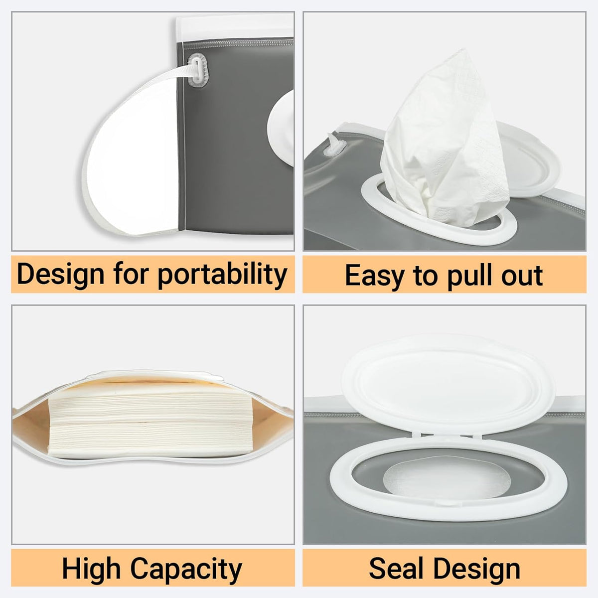 3 Pack On The Go Wipes Dispenser,Baby Wipes Dispenser, Refillable Baby Wipes Container for Travel, Baby Wipes Container Travel, Wet Wipe Dispenser, Baby Wipe Holder Wipe Container for Travel (P)